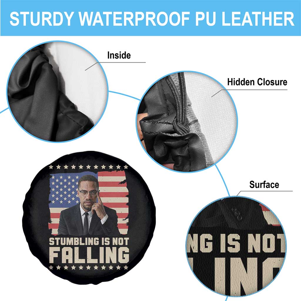 African American Pride Gift Spare Tire Cover Malcolm X TS12
