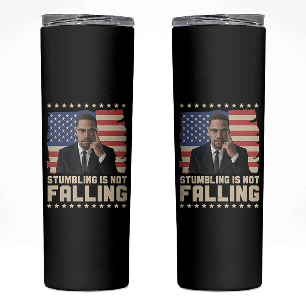 African American Pride Gift Skinny Tumbler Malcolm X TS12