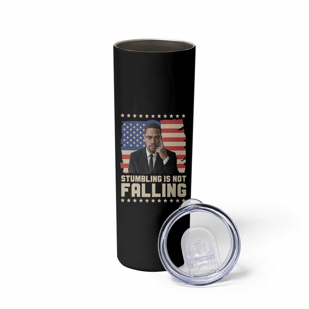 African American Pride Gift Skinny Tumbler Malcolm X TS12