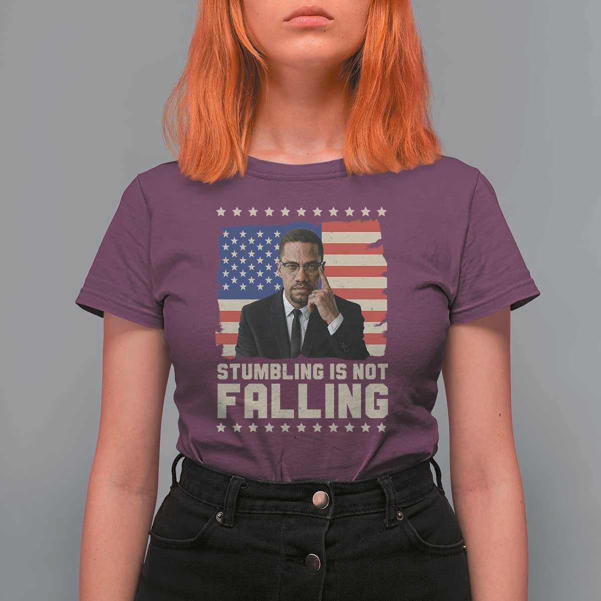 African American Pride Gift T Shirt For Women Malcolm X TS12