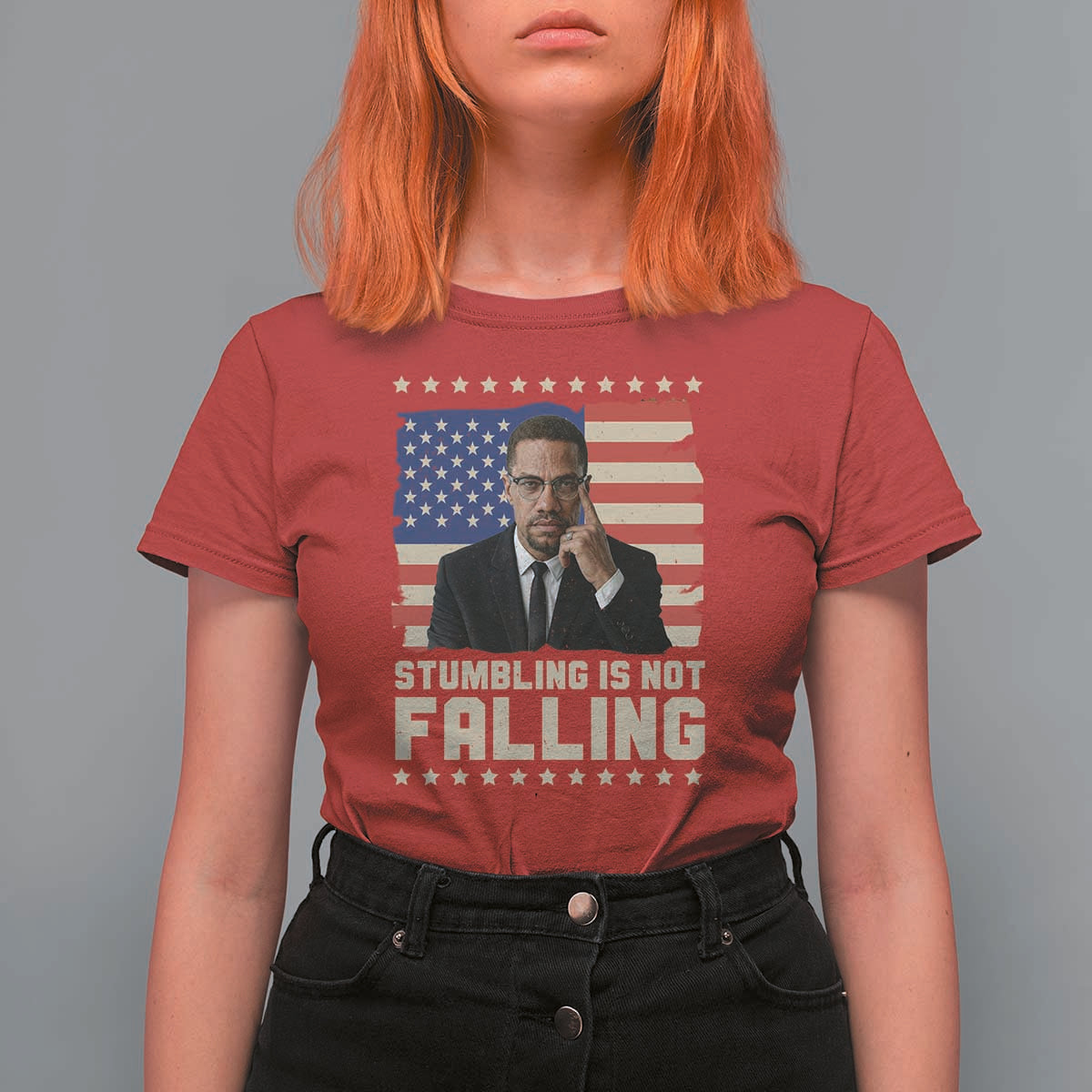 African American Pride Gift T Shirt For Women Malcolm X TS12