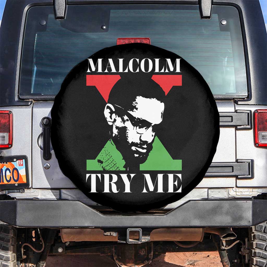 Malcolm X Try Me Spare Tire Cover American Civil Rights Leader Quote - Wonder Print Shop