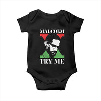 Malcolm X Try Me Baby Onesie American Civil Rights Leader Quote - Wonder Print Shop