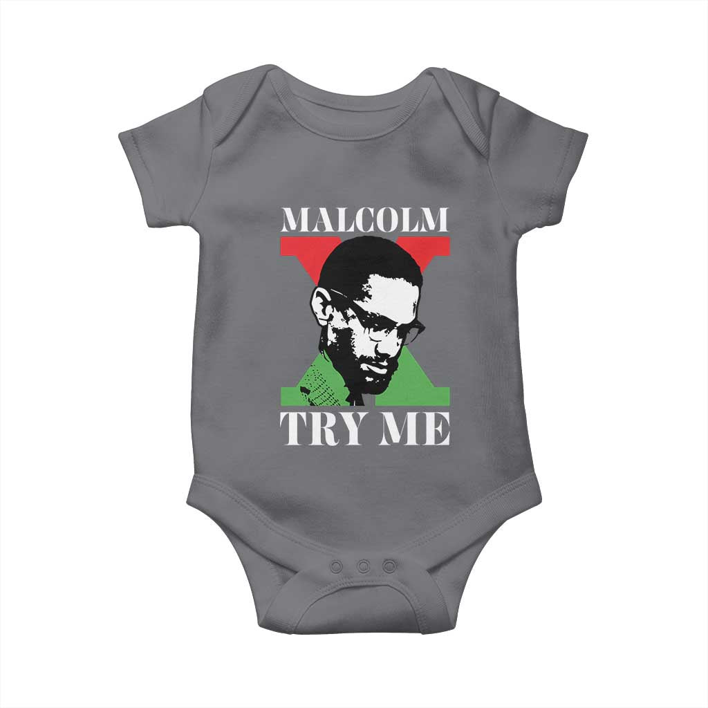 Malcolm X Try Me Baby Onesie American Civil Rights Leader Quote - Wonder Print Shop
