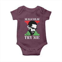 Malcolm X Try Me Baby Onesie American Civil Rights Leader Quote - Wonder Print Shop