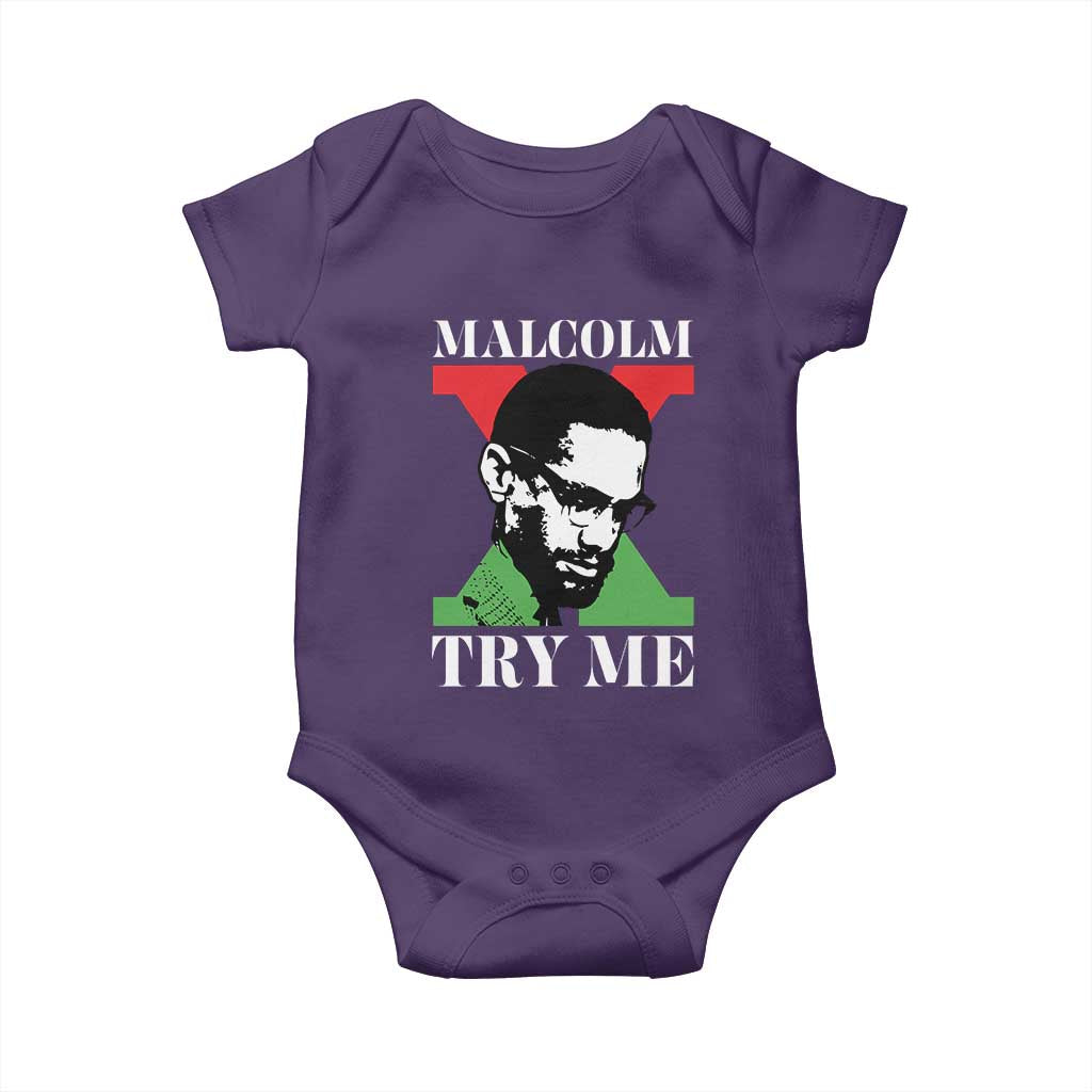 Malcolm X Try Me Baby Onesie American Civil Rights Leader Quote - Wonder Print Shop