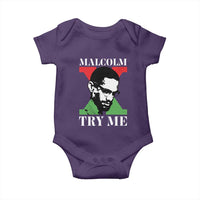 Malcolm X Try Me Baby Onesie American Civil Rights Leader Quote - Wonder Print Shop