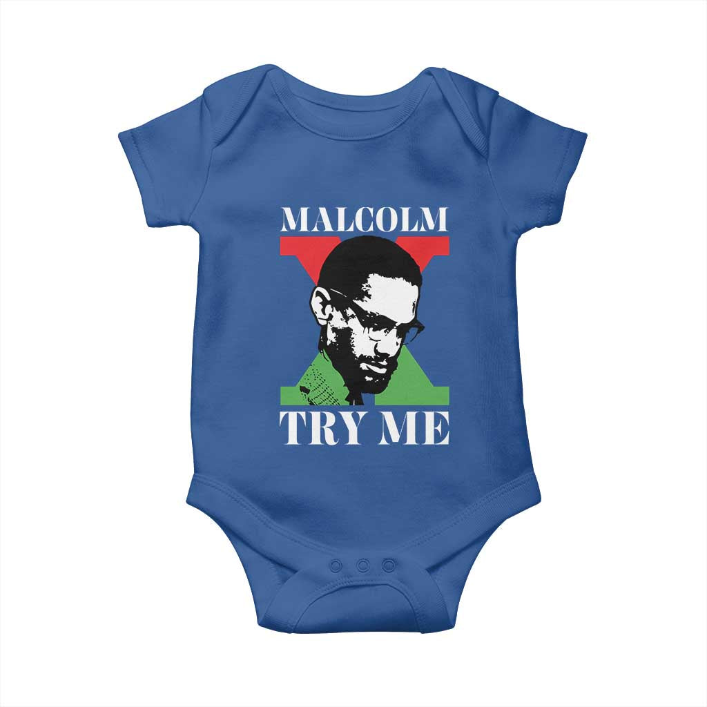 Malcolm X Try Me Baby Onesie American Civil Rights Leader Quote - Wonder Print Shop