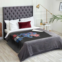 Funny Patriotic Dinosaur Throw Blanket 250 Years Of Freedom