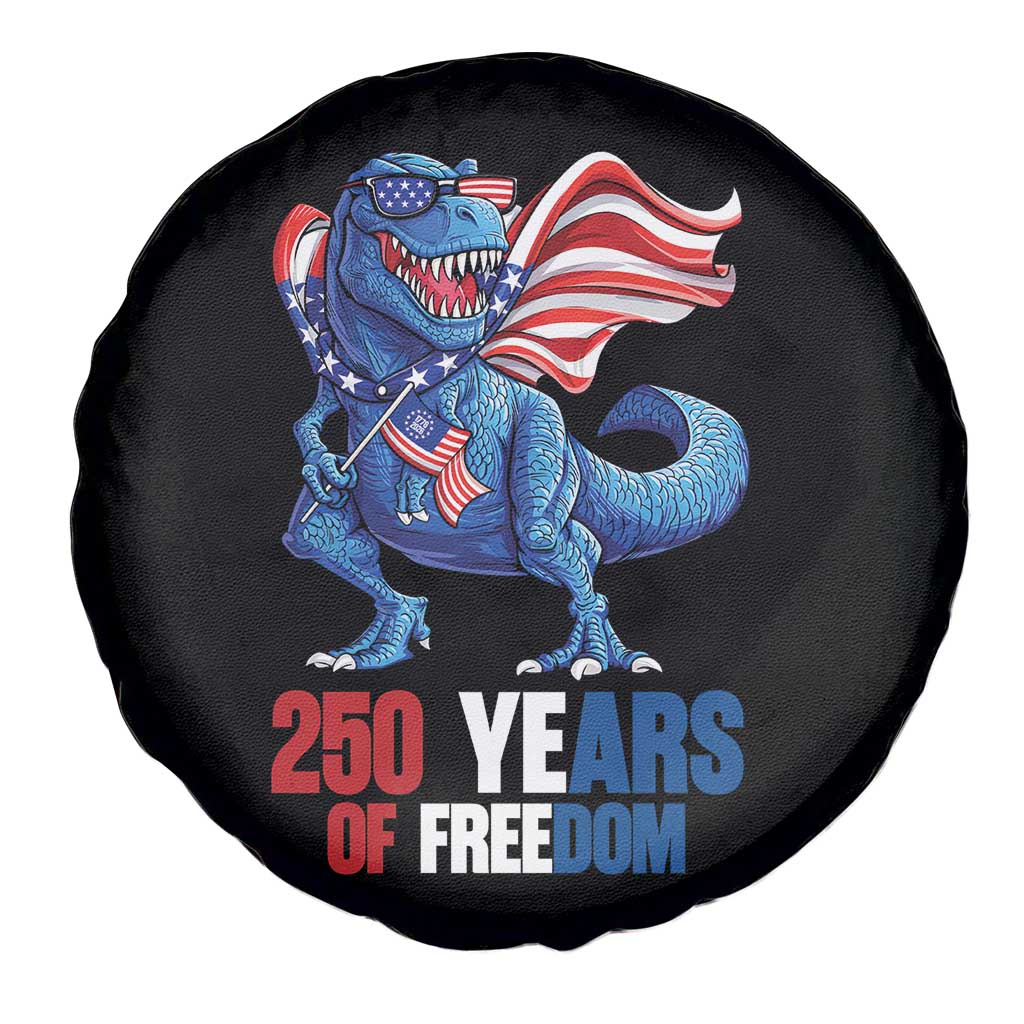 Funny Patriotic Dinosaur Spare Tire Cover 250 Years Of Freedom