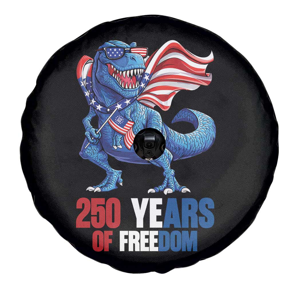 Funny Patriotic Dinosaur Spare Tire Cover 250 Years Of Freedom