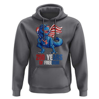 Funny Patriotic Dinosaur Hoodie 250 Years Of Freedom