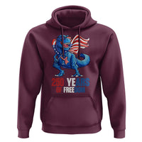 Funny Patriotic Dinosaur Hoodie 250 Years Of Freedom