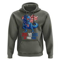 Funny Patriotic Dinosaur Hoodie 250 Years Of Freedom