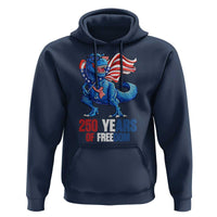 Funny Patriotic Dinosaur Hoodie 250 Years Of Freedom