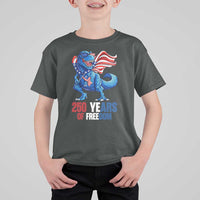 Funny Patriotic Dinosaur T Shirt For Kid 250 Years Of Freedom
