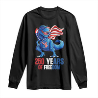 Funny Patriotic Dinosaur Long Sleeve Shirt 250 Years Of Freedom