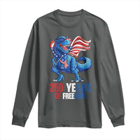 Funny Patriotic Dinosaur Long Sleeve Shirt 250 Years Of Freedom