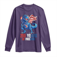 Funny Patriotic Dinosaur Long Sleeve Shirt 250 Years Of Freedom