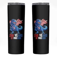 Funny Patriotic Dinosaur Skinny Tumbler 250 Years Of Freedom