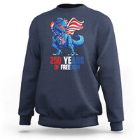 Funny Patriotic Dinosaur Sweatshirt 250 Years Of Freedom