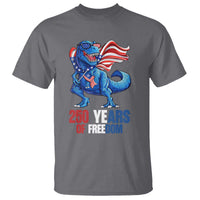Funny Patriotic Dinosaur T Shirt 250 Years Of Freedom