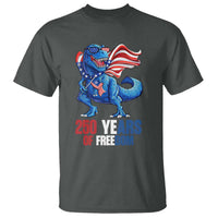 Funny Patriotic Dinosaur T Shirt 250 Years Of Freedom