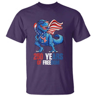 Funny Patriotic Dinosaur T Shirt 250 Years Of Freedom