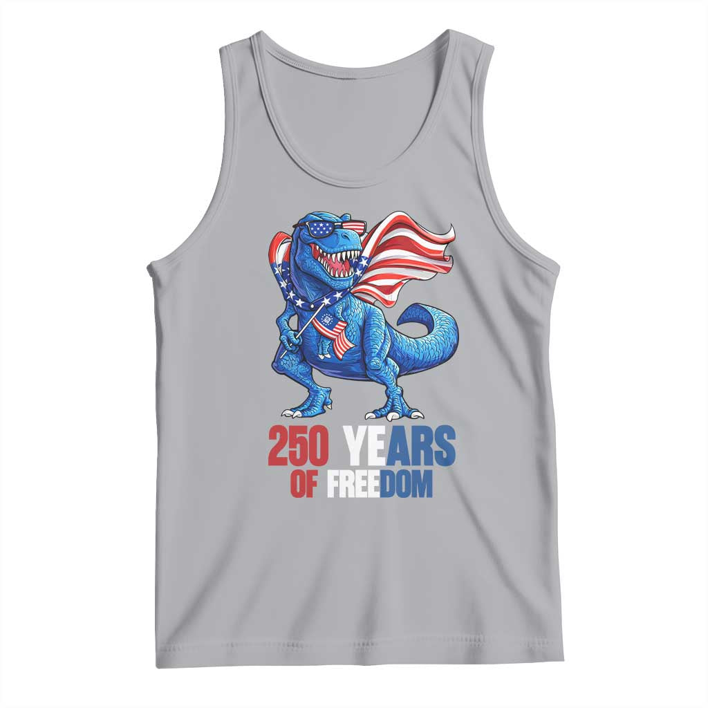 Funny Patriotic Dinosaur Tank Top 250 Years Of Freedom