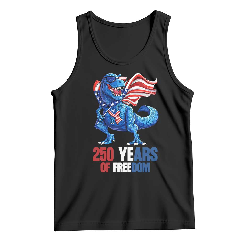 Funny Patriotic Dinosaur Tank Top 250 Years Of Freedom