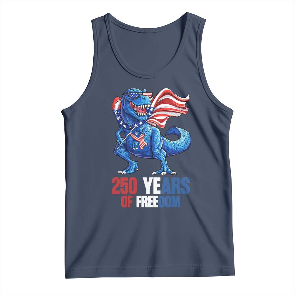 Funny Patriotic Dinosaur Tank Top 250 Years Of Freedom
