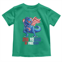 Funny Patriotic Dinosaur Toddler T Shirt 250 Years Of Freedom
