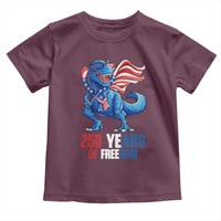 Funny Patriotic Dinosaur Toddler T Shirt 250 Years Of Freedom