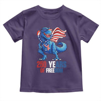 Funny Patriotic Dinosaur Toddler T Shirt 250 Years Of Freedom