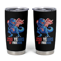 Funny Patriotic Dinosaur Tumbler Cup 250 Years Of Freedom
