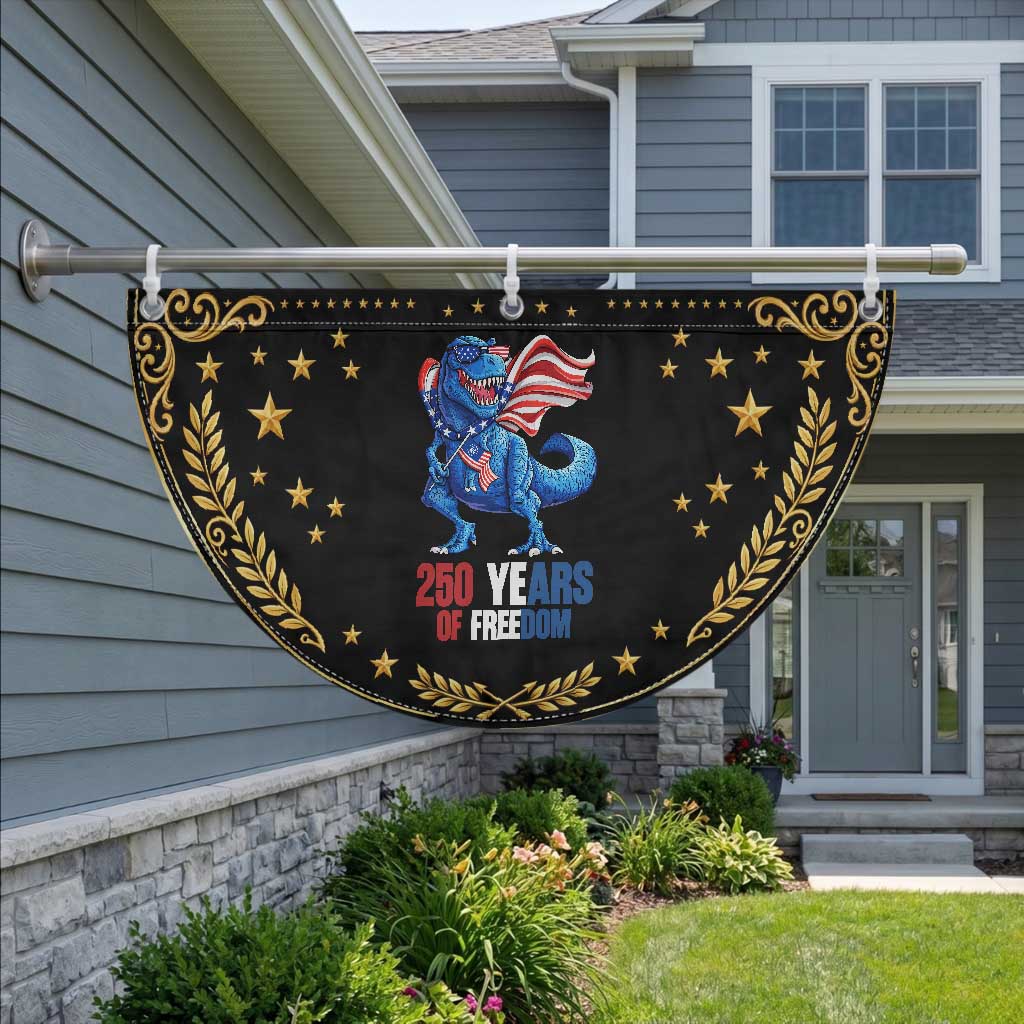 Funny Dinosaur Lover Patriotic Fan Flag 250 Years Of Freedom