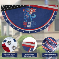 Funny Dinosaur Lover Patriotic Fan Flag 250 Years Of Freedom