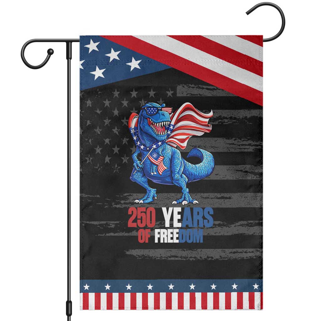 Funny Patriotic Dinosaur Garden Flag 250 Years Of Freedom