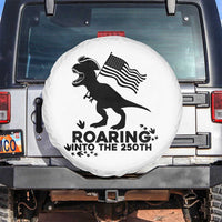 Funny Patriotic Dinosaur Spare Tire Cover Roaring Into The 250th Anniversary