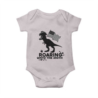 Funny Patriotic Dinosaur Baby Onesie Roaring Into The 250th Anniversary