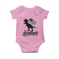 Funny Patriotic Dinosaur Baby Onesie Roaring Into The 250th Anniversary