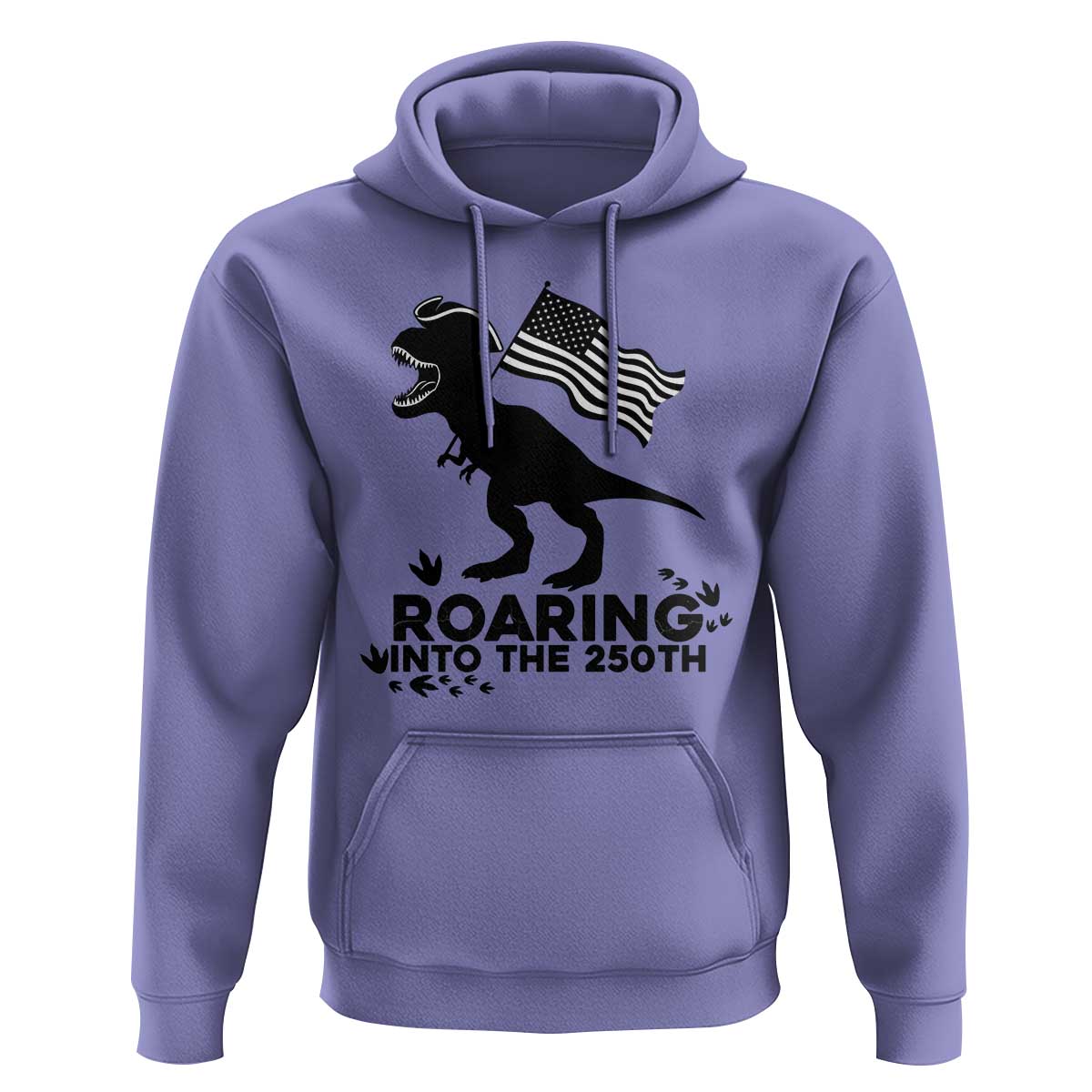 Funny Patriotic Dinosaur Hoodie Roaring Into The 250th Anniversary