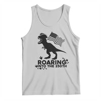 Funny Patriotic Dinosaur Tank Top Roaring Into The 250th Anniversary