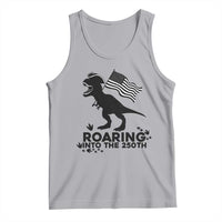 Funny Patriotic Dinosaur Tank Top Roaring Into The 250th Anniversary