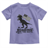 Funny Patriotic Dinosaur Toddler T Shirt Roaring Into The 250th Anniversary