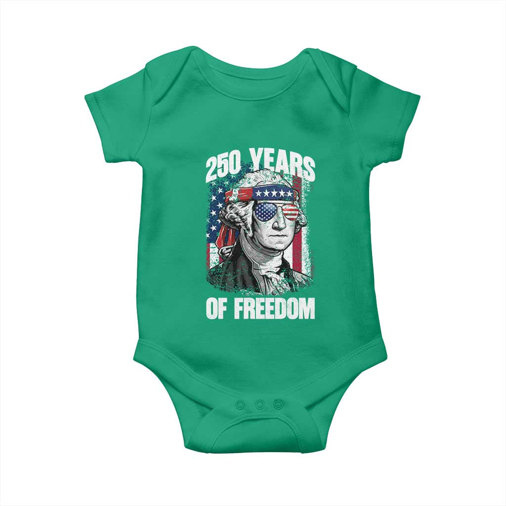 George Washington Founding Father Baby Onesie 250 Years Of Freedom