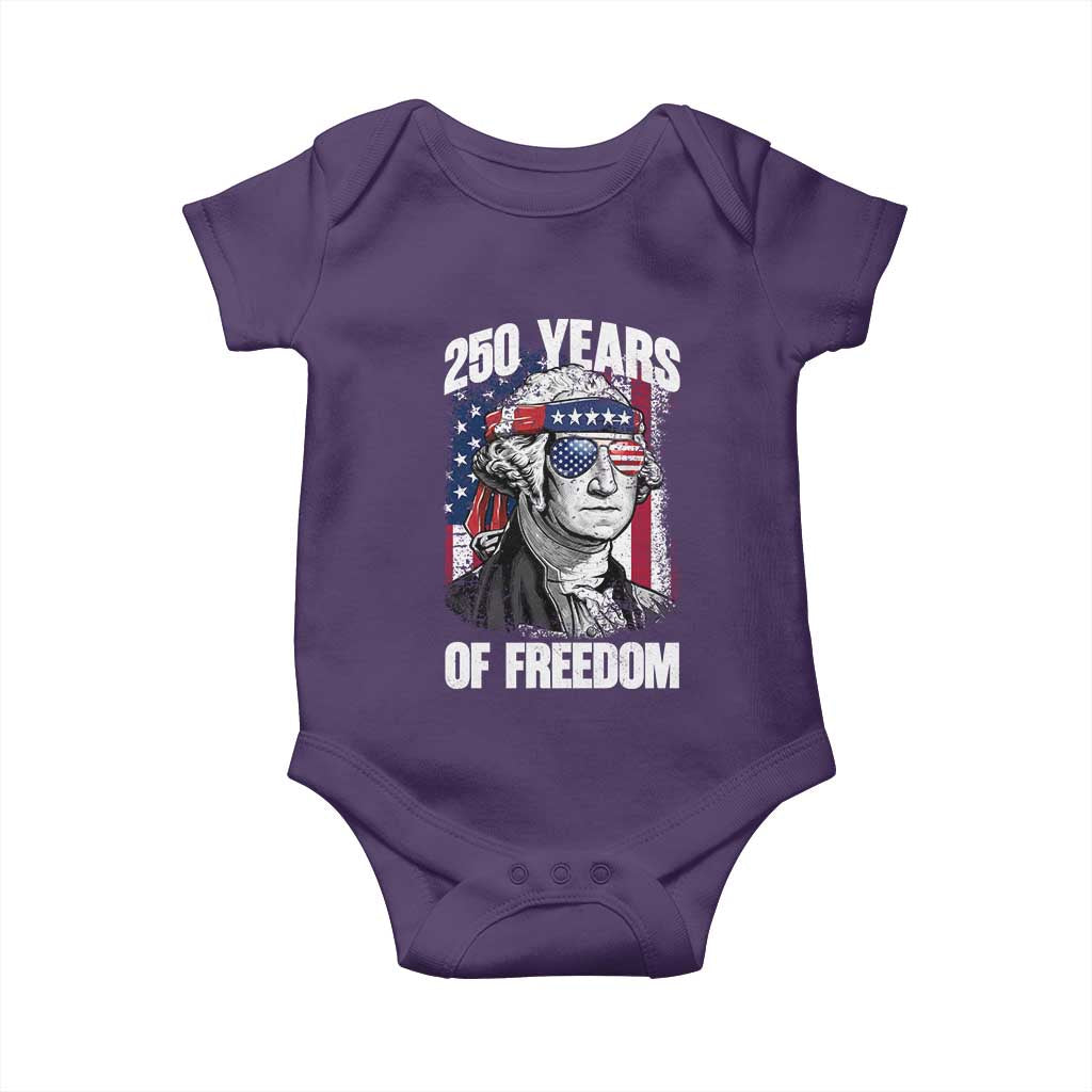 George Washington Founding Father Baby Onesie 250 Years Of Freedom