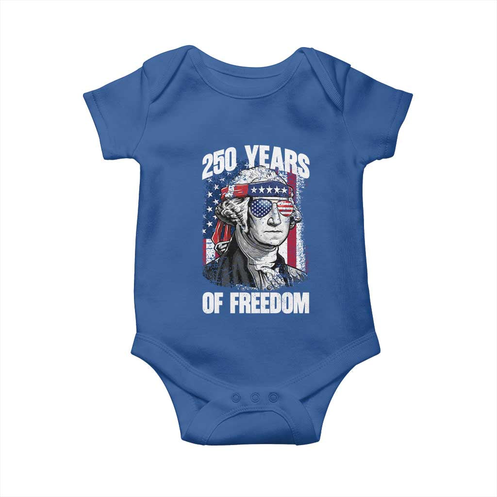 George Washington Founding Father Baby Onesie 250 Years Of Freedom