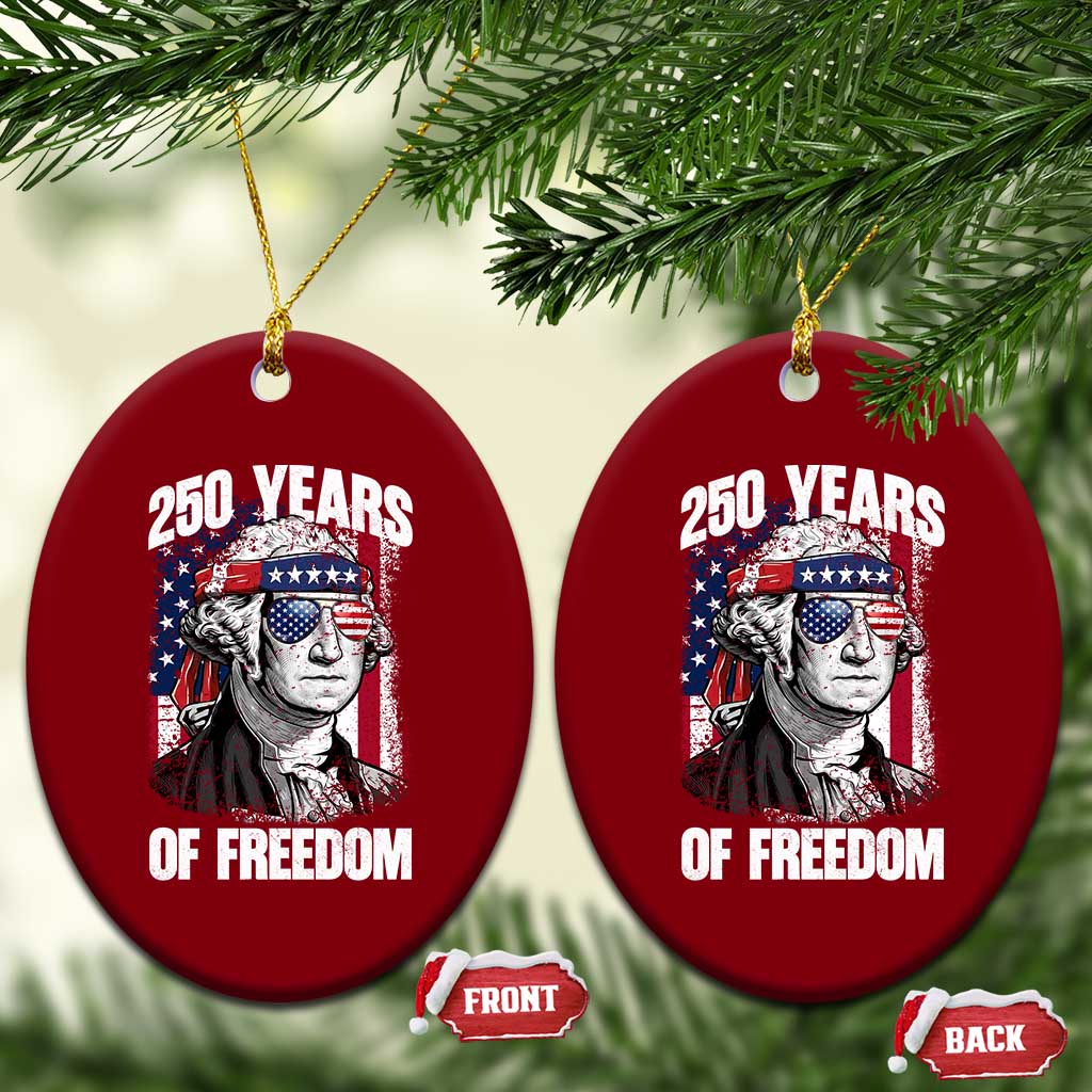 George Washington Founding Father Ceramic Ornament 250 Years Of Freedom
