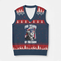 George Washington Founding Father V-Neck Knit Sweater Vest 250 Years Of Freedom